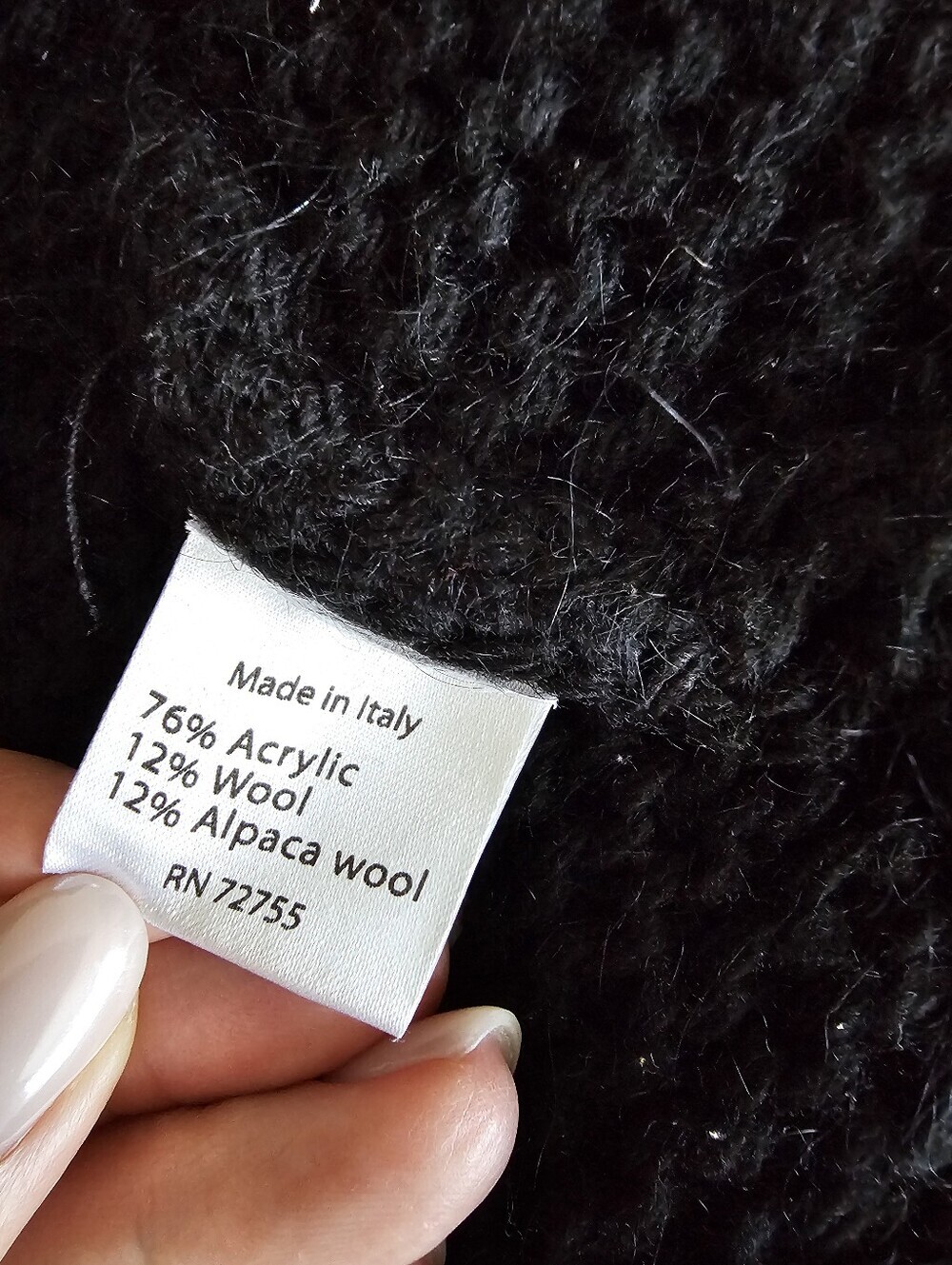 Open-Front Black Pocket Cardigan Sweater - Picture 6 of 8